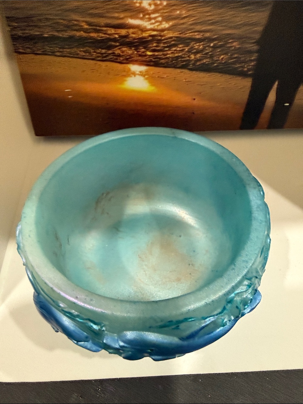 Decorative Turquoise Blue Dolphin Resin Bowl - Picture 7 of 11